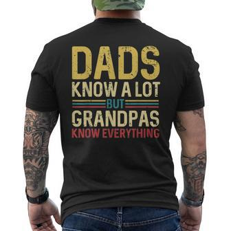 Dads Knows A Lot But Grandpas Know Everything Vintage Men's T-shirt Back Print - Seseable