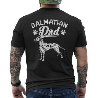 Dalmatian Dad Dog Owner Dalmatian Daddy Fathers Day Men's Back Print T-shirt | Mazezy