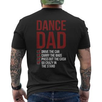 Dance Dad Dancing Dad Of A Dancer Father Gift For Mens Men's Crewneck Short Sleeve Back Print T-shirt
