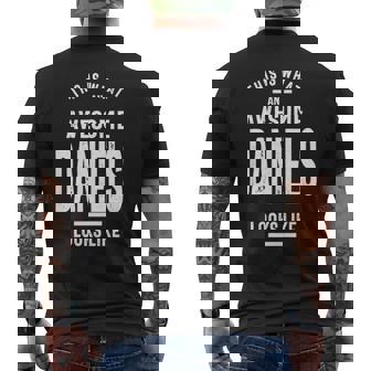 Daniels Name Gift This Is What An Awesome Daniels Looks Like Mens Back Print T-shirt - Seseable