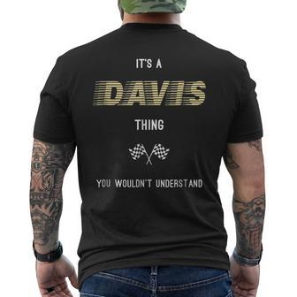 Davis Cool Last Name Family Names Mens Back Print T-shirt - Seseable