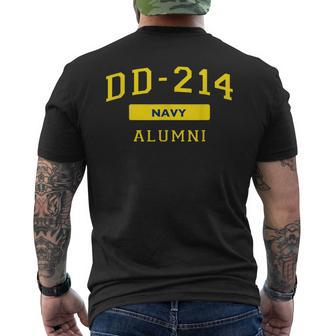 Dd214 Navy Alumni Us Veteran American Military Gift Mens Back Print T-shirt | Mazezy