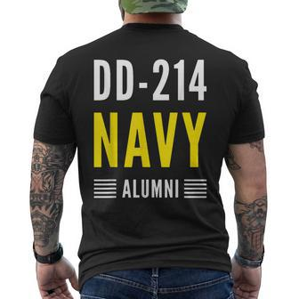 Dd214 Navy Alumni Veteran Day Retired Vintage Military Gift Mens Back Print T-shirt | Mazezy