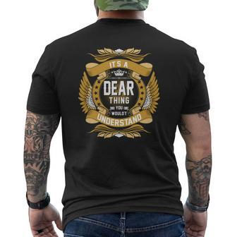Dear Name Dear Family Name Crest Men's T-shirt Back Print - Seseable