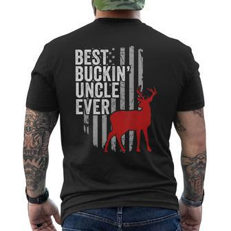 Deer Hunting Apparel Best Buckin Uncle Ever Fathers Day Men's Back Print T-shirt | Mazezy