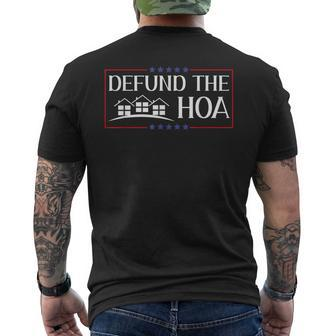 Defund The Hoa Homeowners Association Social Justice Men's Back Print T-shirt | Mazezy