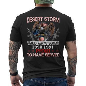 Desert Storm Veteran T Operation Desert Storm Veteran Men's T-shirt Back Print - Seseable