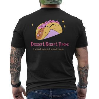 Dessert Desert Taco Mens Back Print T-shirt | Mazezy