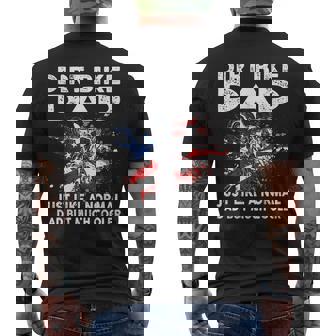 Dirtbike Motocross Dirt Bike Dad Mx Us Flag Men's T-shirt Back Print - Thegiftio UK