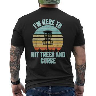 Disc Golf Hit Trees And Curse Retro Disc Golf Gi Men's Back Print T-shirt | Mazezy