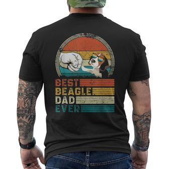 Distressed Best Beagle Dad Ever Fathers Day Men's T-shirt Back Print - Seseable