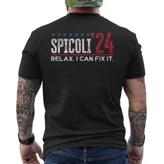 Distressed Spicoli 24 Spicoli 2024 Relax I Can Fix It Men's Back Print T-shirt | Mazezy CA