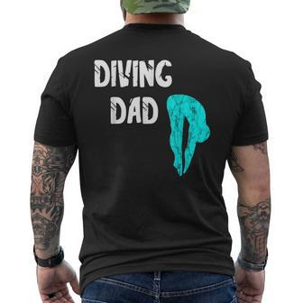 Mens Diving Dad Springboard Swimming Platform Diver Papa Dive Men's T-shirt Back Print - Seseable