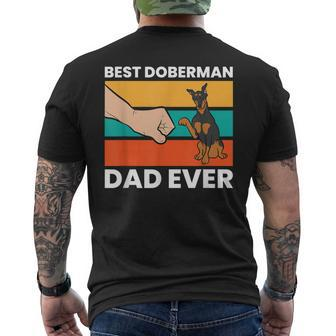 Doberman Pinscher Owner Best Doberman Dad Ever Mens Back Print T-shirt - Seseable