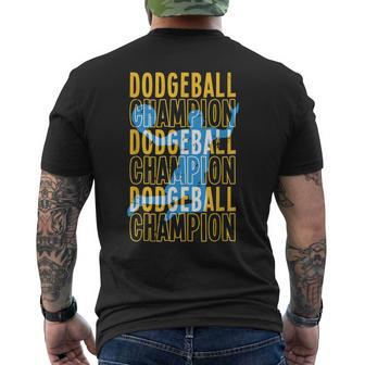 Dodgeball Champion Ball Sports Dodge Ball Player Men's Back Print T-shirt | Mazezy