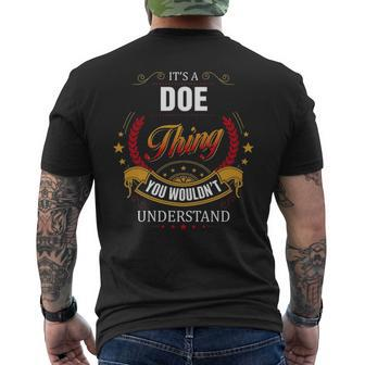 Doe Family Crest Doe Doe Clothing Doe T Doe T For The Doe Men's T-shirt Back Print - Seseable