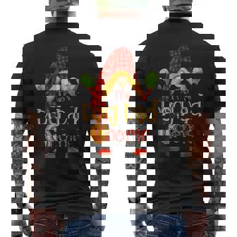 Dog Dad Gnome Buffalo Plaid Christmas Matching Family Group Mens Back Print T-shirt | Mazezy