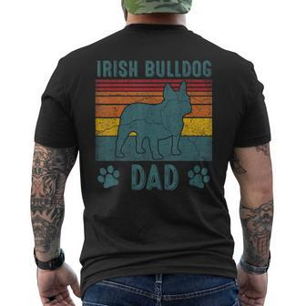 Dog Irish Bulldog Dad - Vintage Irish Bulldog Dad Men's T-shirt Back Print - Seseable
