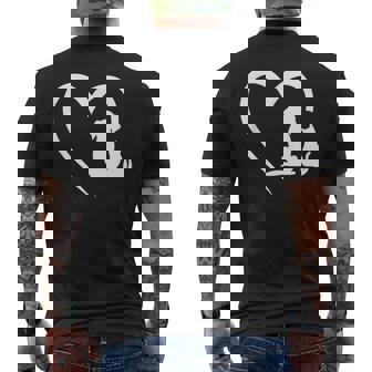 Dog Puppy And Baby Cat Heart - Animal Dog & Cat Heart Men's Back Print T-shirt | Mazezy