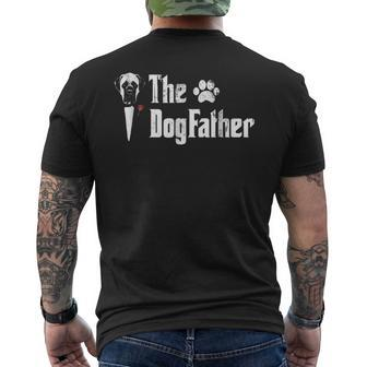 Mens The Dogfather English Mastiff Dog Dad Tshirt Fathers Day G Men's Back Print T-shirt | Mazezy