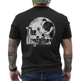 Mens The Dogfather Pitbull Dad Dog Fathers Day Men's T-shirt Back Print - Seseable