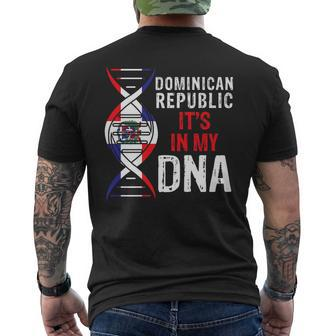 Dominican Republic Its In My Dna Proud Dominicans Mens Back Print T-shirt | Mazezy