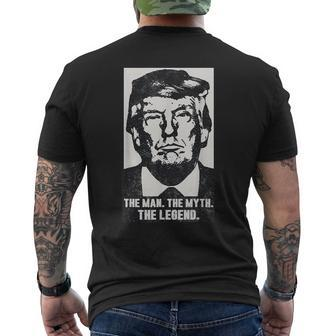 Donald Trump The Man Myth Legend 2023 2024 Hot Photo Mens Back Print T-shirt - Seseable