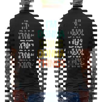 Im Donna Doing Donna Things Personalized First Name Men's T-shirt Back Print | Seseable UK