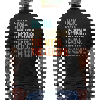 Donna The Woman The Myth The Legend First Name Donna Mens Back Print T-shirt | Seseable UK
