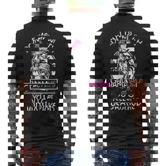 Dont Mess With Grandmasaurus Youll Get Jurasskicked Grandma Men's Back Print T-shirt | Mazezy