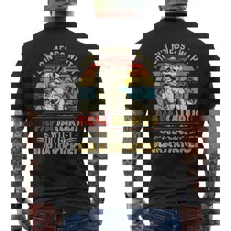 Dont Mess With Papasaurus Youll Get Jurasskicked Men's Back Print T-shirt | Mazezy
