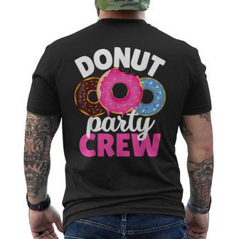 Donut Party Crew Family Girl Birthday Dad Mom Squad Men's Back Print T-shirt | Mazezy CA