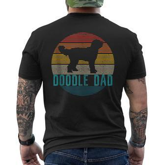 Mens Doodle Dad - Vintage Goldendoodle Dog Owner Men's T-shirt Back Print - Seseable