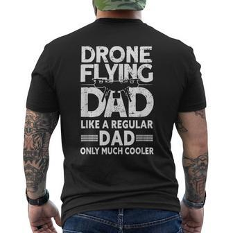 Mens Drone Flying Dad - Drone Pilot Vintage Drone Men's T-shirt Back Print - Seseable
