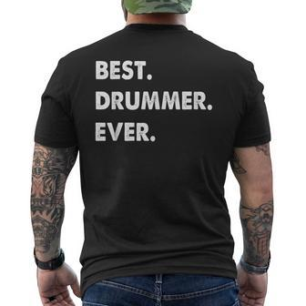 Drummer Profession Best Drummer Ever Mens Back Print T-shirt - Seseable