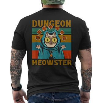 Dungeon Meowster Nerdy Halloween Cat Dad Men's Crewneck Short Sleeve Back Print T-shirt
