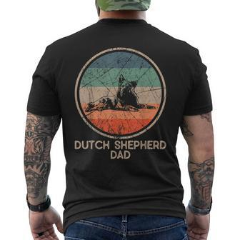 Dutch Shepherd Dog - Vintage Dutch Shepherd Dad Men's T-shirt Back Print - Seseable