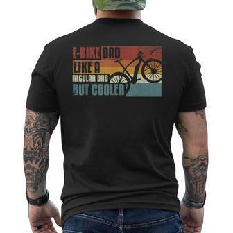 E-Bike E-Mtb Retro Cool E-Bike Dad Men's T-shirt Back Print - Seseable