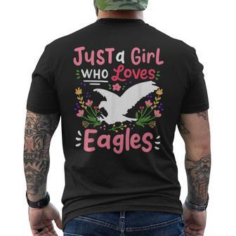 Eagle Just A Girl Who Loves For Eagle Lovers Men's T-shirt Back Print - Seseable