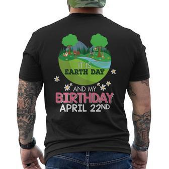 It Is Earth Day And My Birthday Save Our Planet Men's Back Print T-shirt | Mazezy