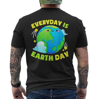 Earth Day Everyday Protect Our Planet Environmentalist Cute Men's Back Print T-shirt | Mazezy