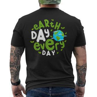 Earth Day Everyday Protect Our Planet Environmentalist Men's Back Print T-shirt | Mazezy