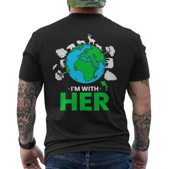 Earth Day Im With Her Mother Earth World Environmental Men's Crewneck Short Sleeve Back Print T-shirt - Monsterry DE