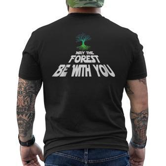 Earth Day May The Forest Be With You Men's Back Print T-shirt | Mazezy