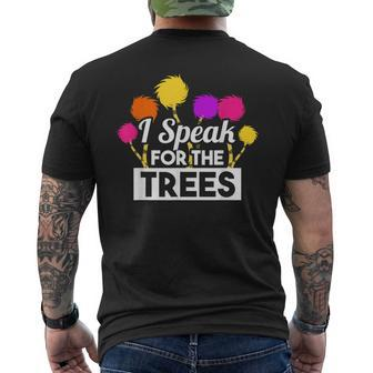 Earth Day Speak For The Trees Nature Lover Men's T-shirt Back Print