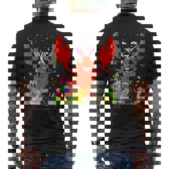 Easter Crawfish Bunny Egg Hunting Crawfish Easter Sunday Men's Back Print T-shirt | Mazezy