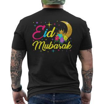 Eid Mubarak-Eid Al Fitr Islamic Holidays Men's Back Print T-shirt | Mazezy