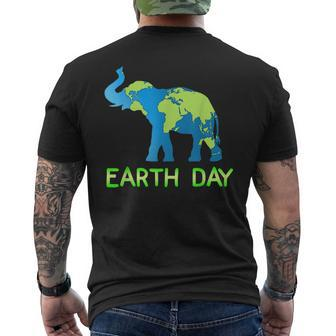 Elephant Earth Day For Earthday 2019 Tee Men's Back Print T-shirt | Mazezy