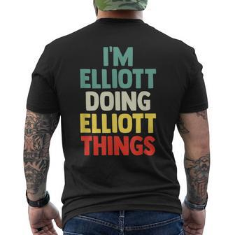 Im Elliott Doing Elliott Things Personalized Name Gi Men's T-shirt Back Print - Seseable