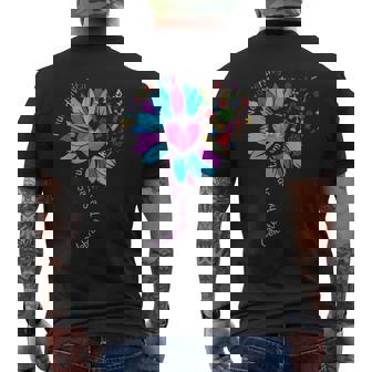 Embrace Neurodiversity Autism Awareness Asd Adhd Men's Back Print T-shirt | Mazezy